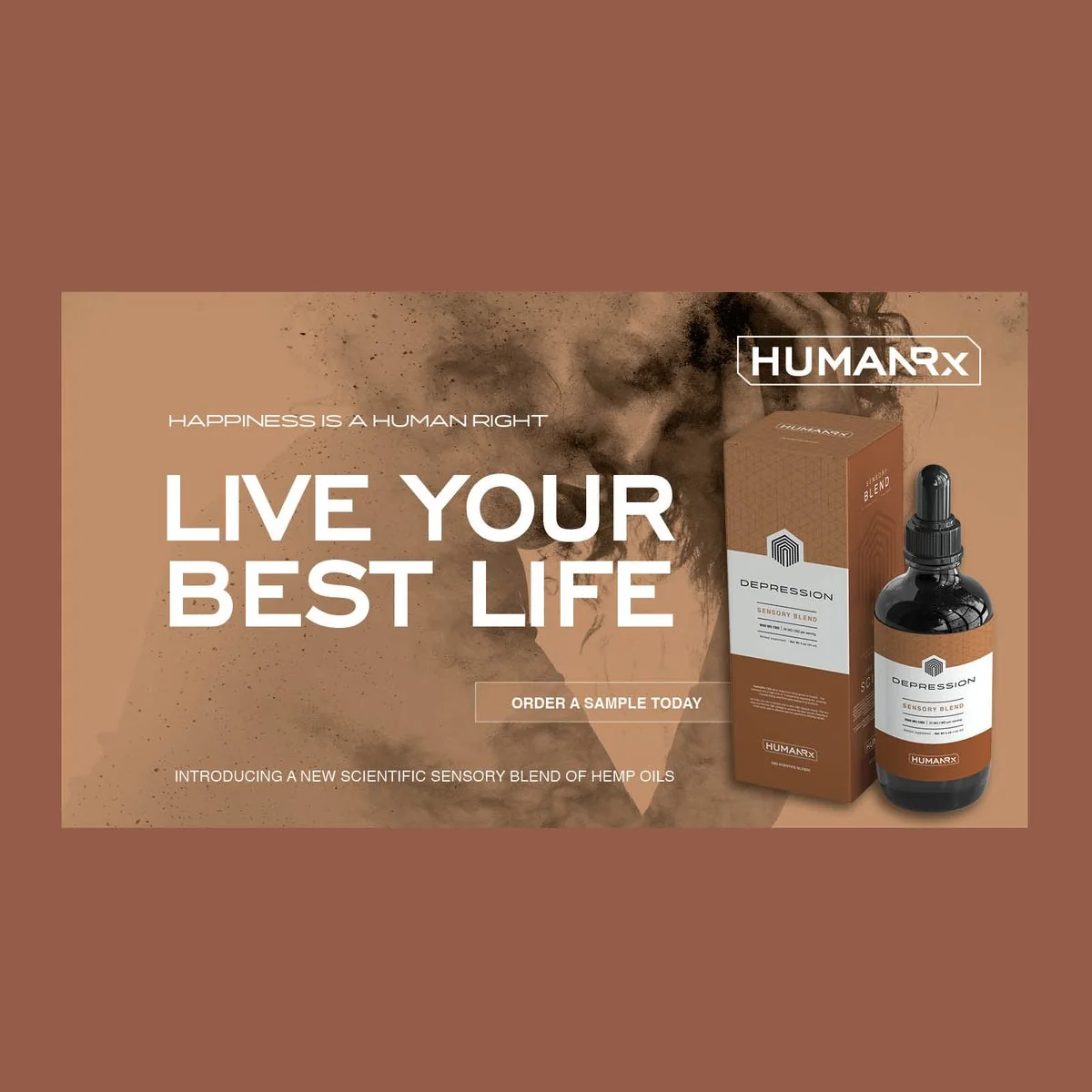 Copper “Live Your Best Life” banner ad for the Depression blend