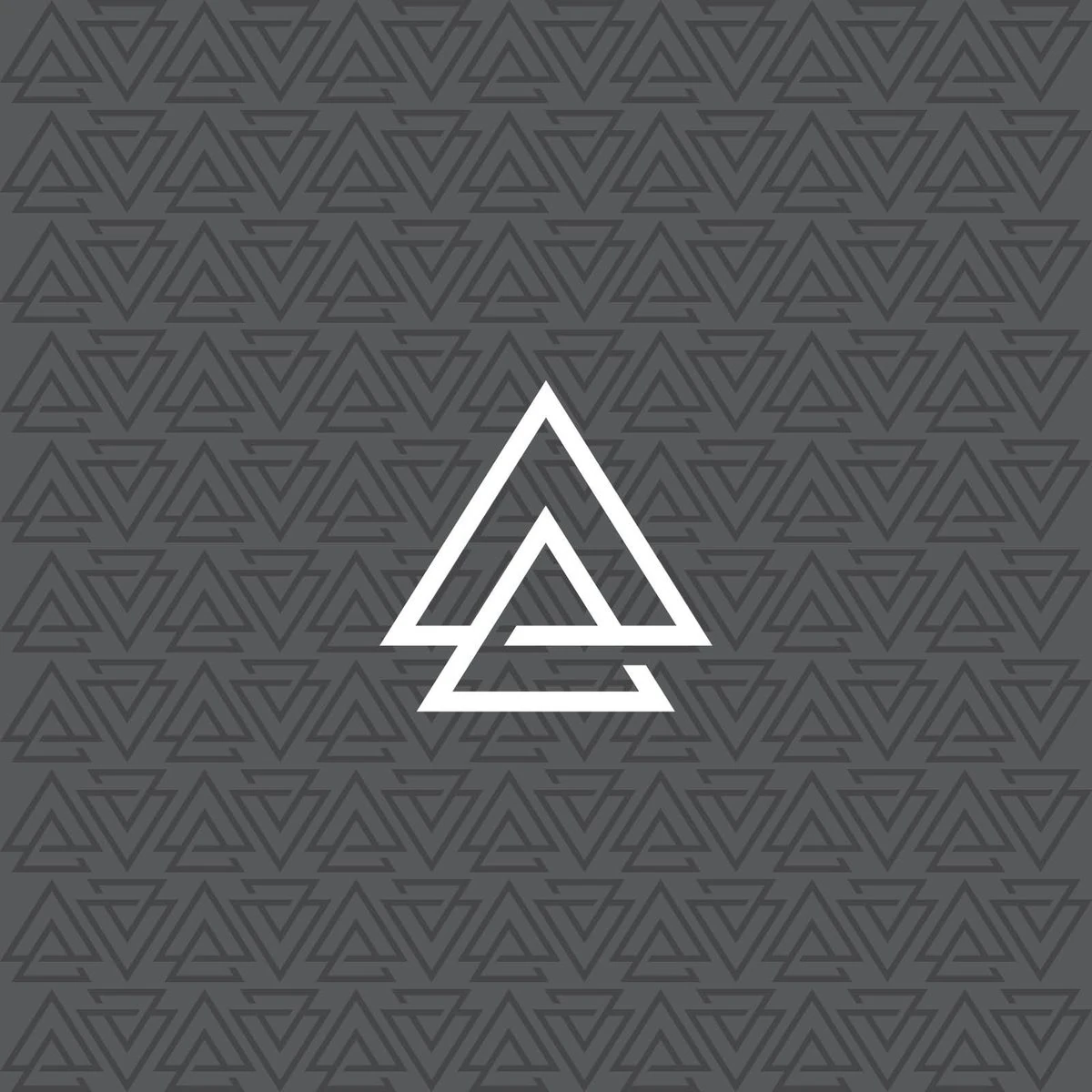 The APODOKIA mark in white over a repeating pattern of the mark on charcoal